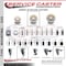 Service Caster 4 Nylon Wheel Swivel 7/16'' Grip Ring Stem Caster Set 2 Total Lock Brakes, 4PK SCC-GRTTL20S414-NYS-716138-2-S-2 - alternate 4